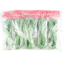 유니아트 칼라지끈 두꺼운 지끈 4mm 연두, 10개입, 그린