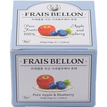 프레벨롱 국산 과일 퓨레 2p, 사과블루베리, 100g, 1개