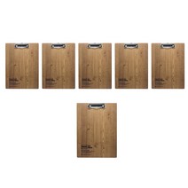 희망화일 MDF 클립보드 A4, 다크우드, 6개입
