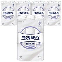 크리넥스 3겹 순수소프트 에코 패키지 롤화장지 27m, 30롤, 5팩