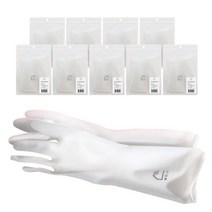 부드럽고 질긴 pvc 데일리 고무장갑 좌우세트 중, 화이트, 10개