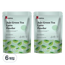 컵풀 제주 녹차라떼 파우더, 500g, 1개입, 6개