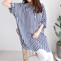 어바웃스타일 여성용 세라 스트라이프 남방