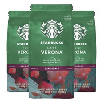 스타벅스 카페 베로나 분쇄원두, 200g, 3개