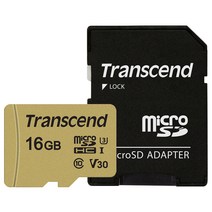 트랜센드 마이크로SD카드 MLC 메모리카드 500S, 16GB