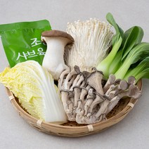 전골용 채소와 버섯(전골용 육수 소스 증정), 470g, 1팩