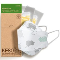 프로덕트랩 합리적인 마스크 프린트 소형 KF80, 20개입, 1개