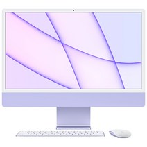 Apple 2021 아이맥 24, 퍼플, M1, Apple M1 8 core, SSD 256GB, 16GB, Retina 4.5K, Gigabit Ethernet
