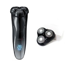 크로스엑스 스마트 방수 전기면도기 세트, CROSSX, 블랙 + 실버