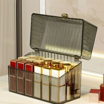 하늬통상 립스틱 정리 케이스 아크릴 18칸, 1개, 블랙