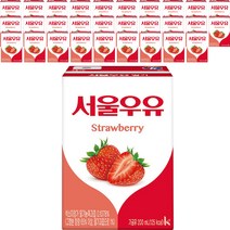 서울우유 멸균딸기우유200ml, 200ml, 96개