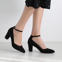 단골언니 개츠비 사선 스웨이드 메리제인 힐