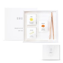 꽃을담다 미니꽃차 3종 + 쇼핑백 세트, 목련 3g + 아카시아 3g + 메리골드 3g + 쇼핑백, 1세트