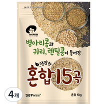 엉클탁 병아리콩과 귀리 렌틸이 들어간 혼합 15곡, 6kg, 4개