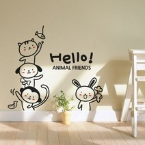스티커 동물친구들, 블랙