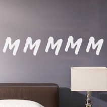 이니셜 스티커 5p 2세트, 흰색 m