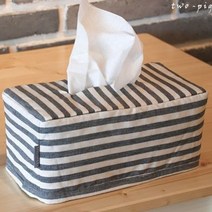 그레이 스트라이프 사각티슈케이스