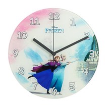 오리엔트 D847F 무소음 겨울왕국 디즈니 캐릭터벽시계