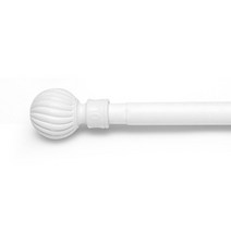 25mm 심플 라운드 커튼봉 화이트 (100~180cm)