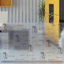 꾸밈 글라스 시트지, 카페메뉴 타이포그라피