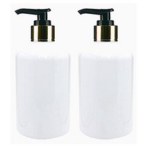 병도매닷컴 DTB200 디스펜서 + 용기 세트 2개, 용기(백색), 캡(검정골드), 200ml