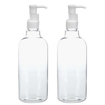 병도매닷컴 투명 디스펜서 오일펌프 흰색 캡, 320ml, 2개입