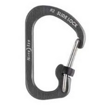 NiteIze AL 카라비너 슬라이드락 2 Charcoal, 1개