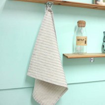 레브라이프 린넨 도트라인 키친크로스 M, 스카이, 1개