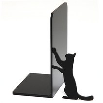 쿠 홈 인테리어 북앤드 고양이 우, 블랙