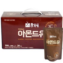 총각네 카카오닙스 아몬드유 스트로우 20p 포함, 190ml, 20개입