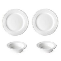 네오본 화이트 심플라인 세트, 1세트, 심플라인 접시 2p + 심플라인 소스볼 2p