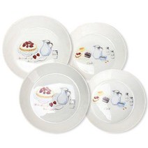 엘케이메이드 본차이나 아이스크림 케익 찬기 소중 세트 4p, 혼합 색상, 1세트