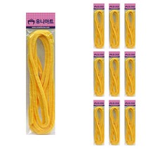 유니아트 일반모루 철사, 진노랑, 10개입