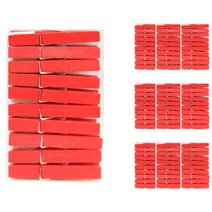 유니아트 1000 칼라 나무집게 특대 (7.2cm) 10p, 빨강, 10개입