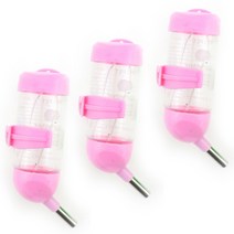 블럭마트 햄스터 기니피그 소동물 80ml 물통, 핑크, 3개입