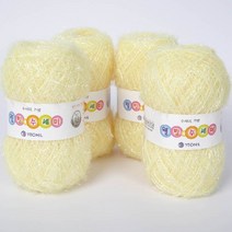 연일섬유 웰빙수세미 실 4p, 46 허니, 4개입