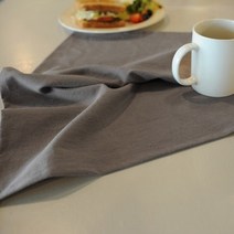 하임앤하임 마메종 린넨 워싱 키친크로스 60 x 40 cm, 챠콜, 1개