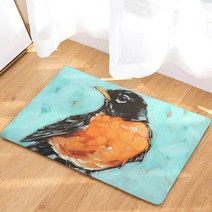 리빙팝 주방욕실 미끄럼방지 새 일러스트 발매트, B1