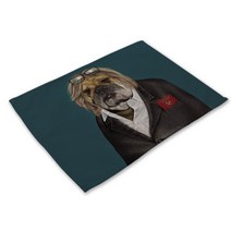 비케이 고양이 개 초상화 식탁매트, 15, 가로 42cm x 세로 32cm