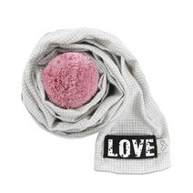 퍼피엔젤 반려견 러브 폼폼 스카프 M PA-AC453, 60 Gray, 1개