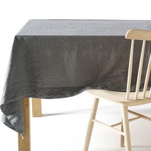 라흐두뜨 린넨 테이블보, Medium gray, 직사각(180 x 400 cm)