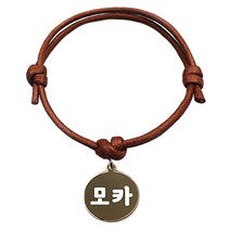 펫츠룩 굿모닝 카라멜 반려동물 목걸이 S 메탈원형 팬던트 M, 골드(모카), 1개