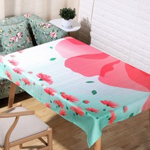 아울리빙 린넨 플라워 식탁보, C, 140 x 200 cm