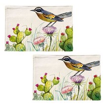 아울리빙 유럽풍 버드 데코 식탁매트 2p, F, 44 x 28 cm