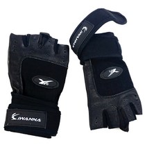 아이워너 2중 밴드형 헬스장갑, 블랙