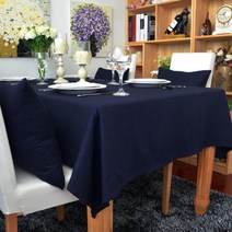 이코디 심포니 심플 테이블 보, 네이비, 90 x 90 cm