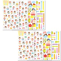 쁘띠팬시 슈슈멜 팬시스티커 4종 세트, 혼합 색상, 2세트