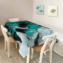 이코디 컬러풀 테이블 보 그린블랙홀, 혼합 색상, 150 x 300 cm