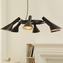 샛별하우스 네오 펜던트조명 6등, 블랙