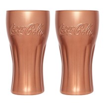 루미낙 코카콜라 미러컵 370ml LB0025, 코퍼, 2개입